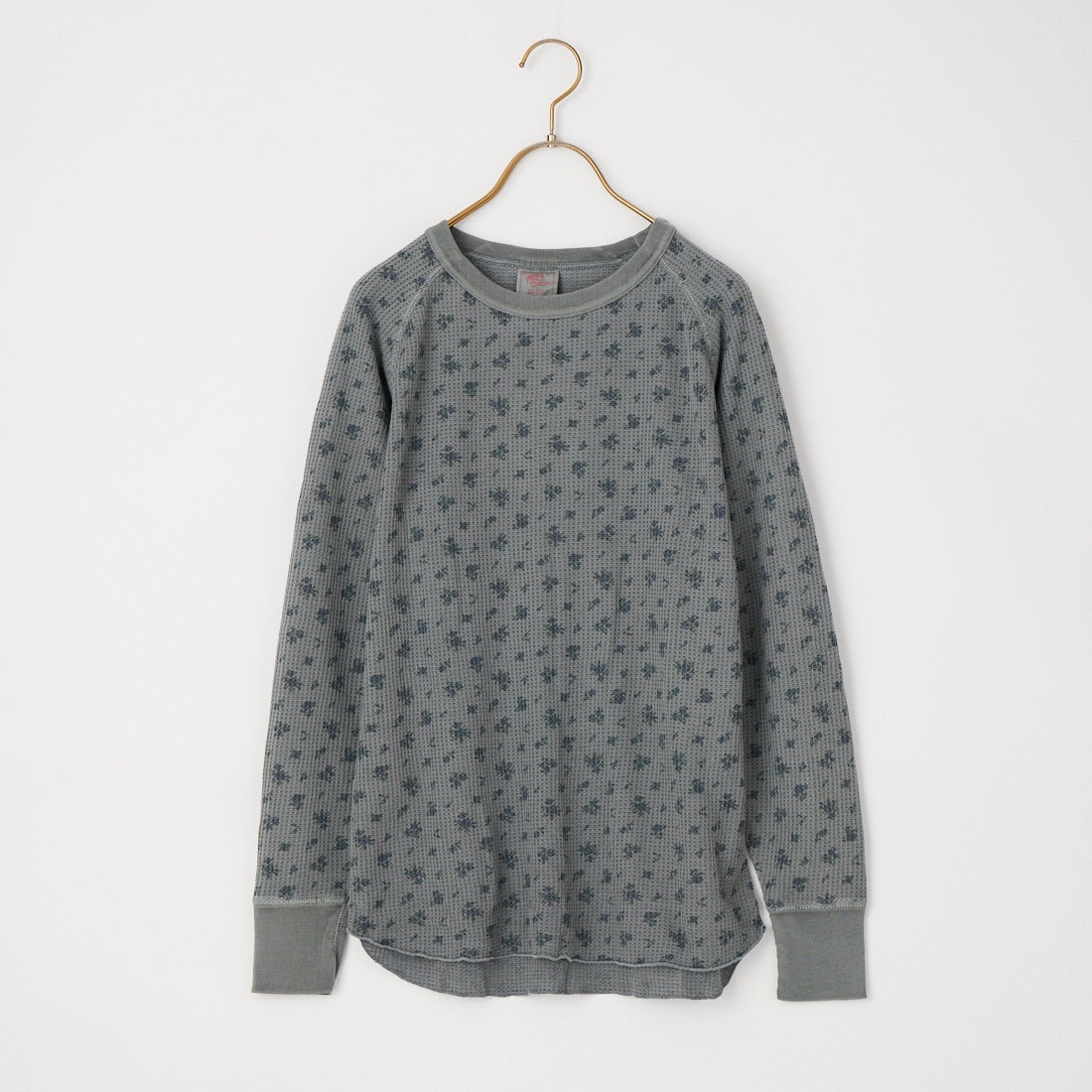 JE MORGAN [ジェイイーモーガン] ワッフルオーバーダイ ロングスリーブTシャツ [JE053-19S] 06 GRAY