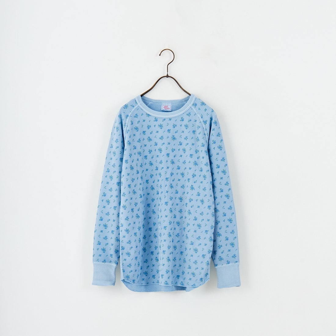 JE MORGAN [ジェイイーモーガン] ワッフルオーバーダイ ロングスリーブTシャツ [JE053-19S] 83 BLUE