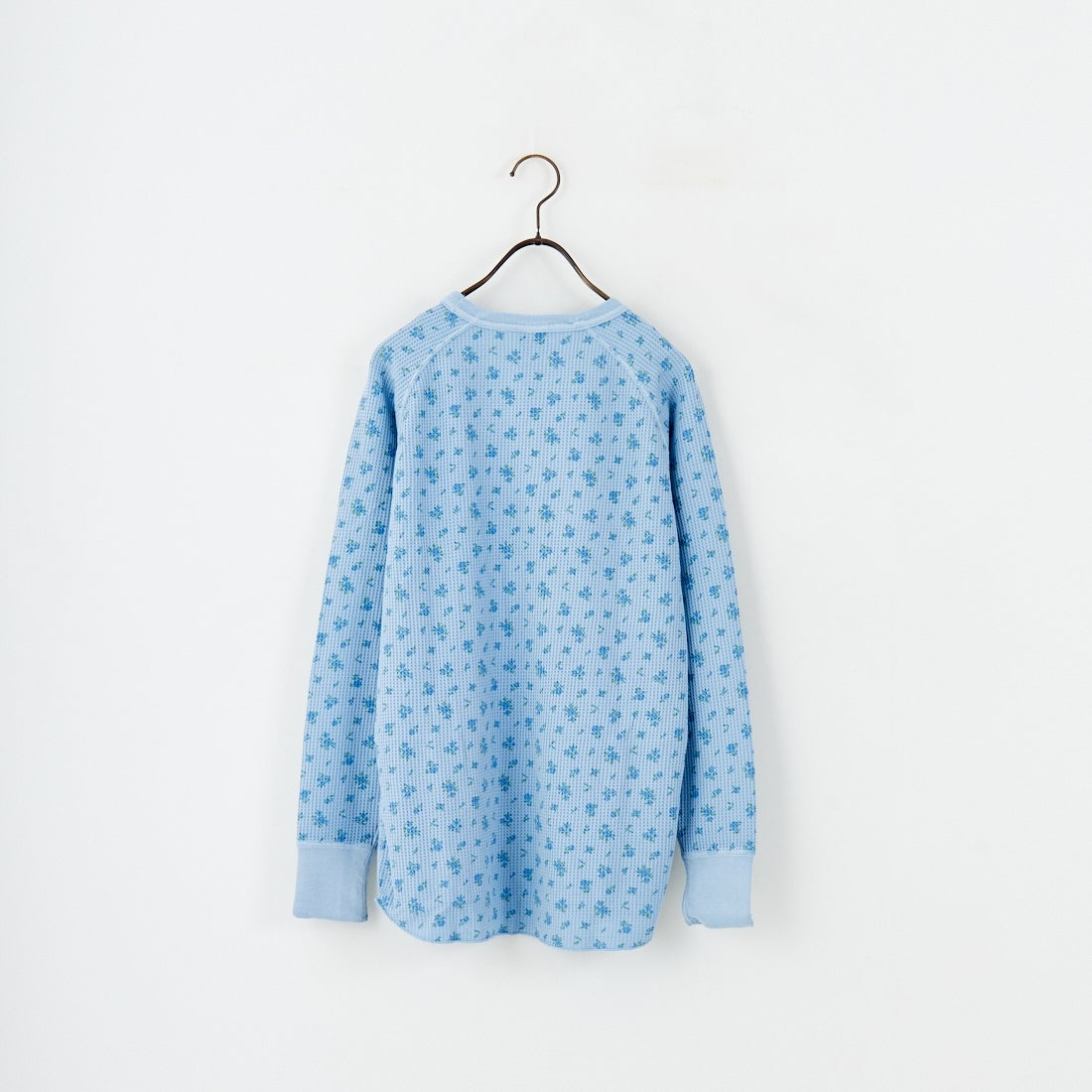 JE MORGAN [ジェイイーモーガン] ワッフルオーバーダイ ロングスリーブTシャツ [JE053-19S] 83 BLUE
