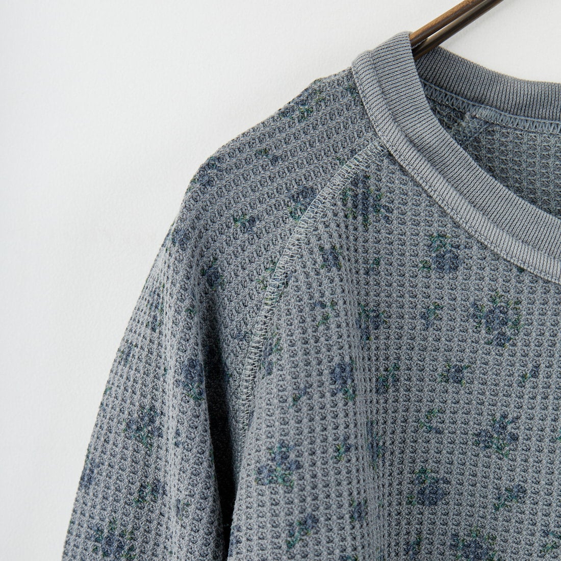 JE MORGAN [ジェイイーモーガン] ワッフルオーバーダイ ロングスリーブTシャツ [JE053-19S] 06 GRAY