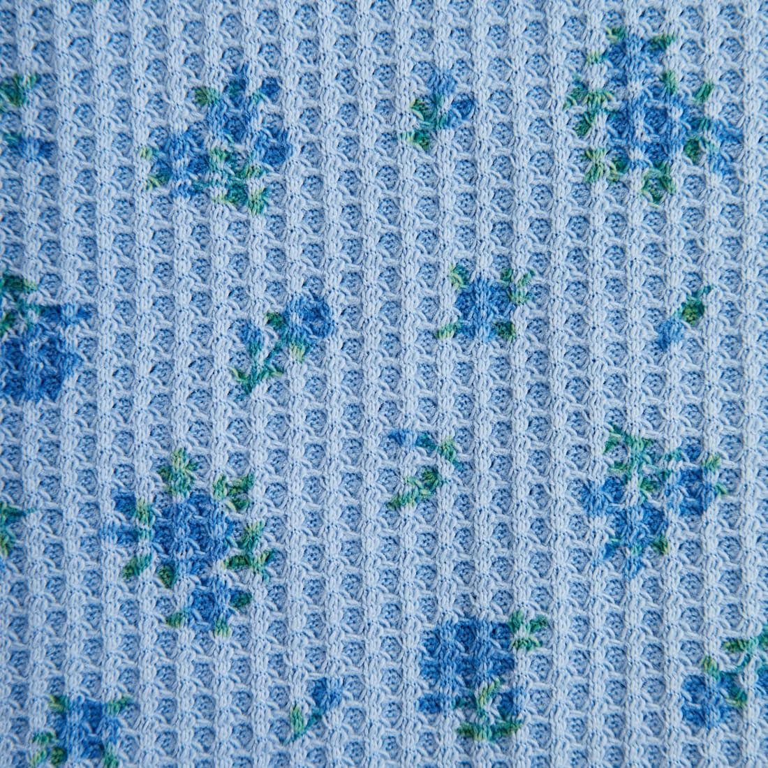 JE MORGAN [ジェイイーモーガン] ワッフルオーバーダイ ロングスリーブTシャツ [JE053-19S] 83 BLUE