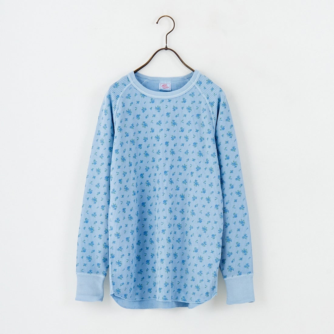 JE MORGAN [ジェイイーモーガン] ワッフルオーバーダイ ロングスリーブTシャツ [JE053-19S] 83 BLUE