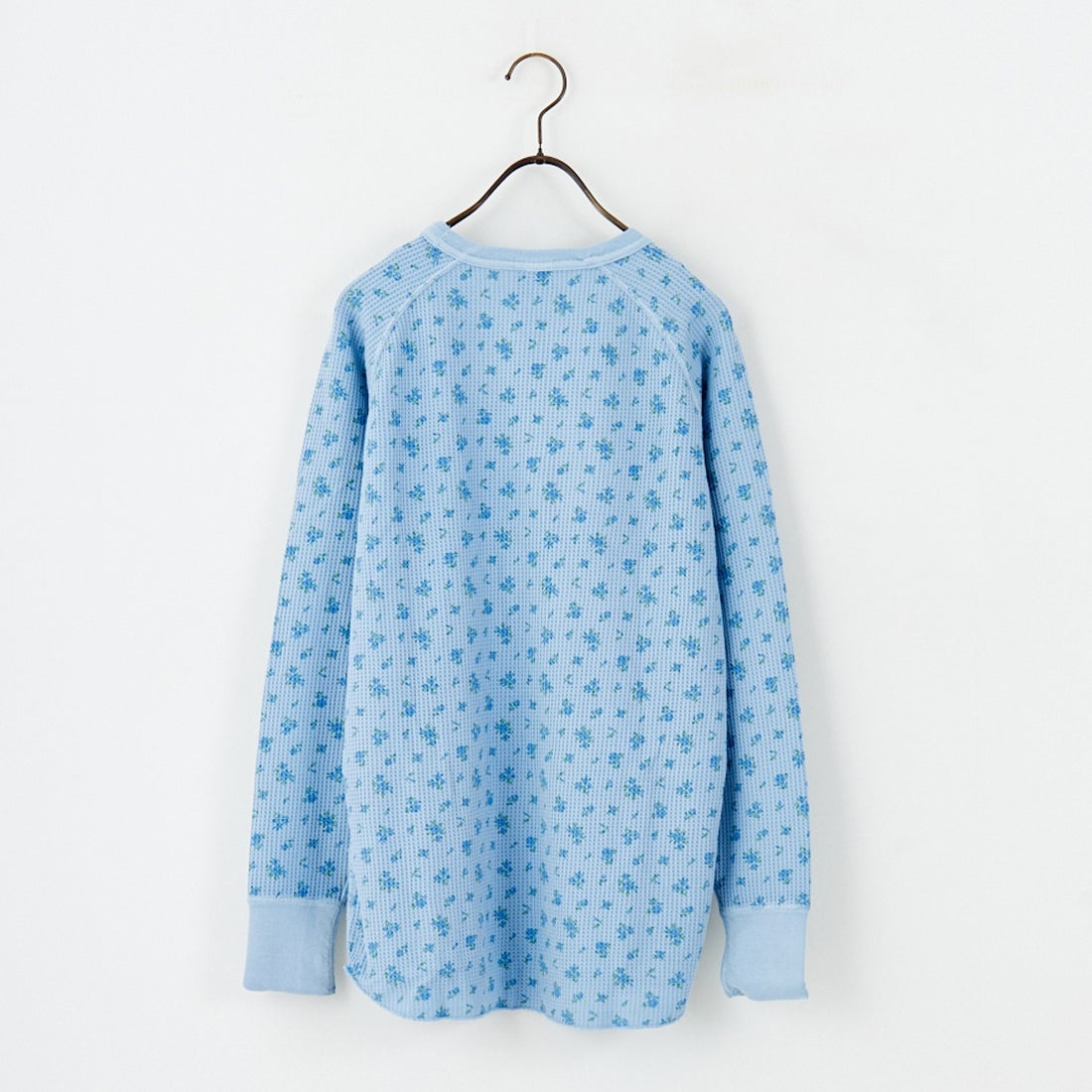 JE MORGAN [ジェイイーモーガン] ワッフルオーバーダイ ロングスリーブTシャツ [JE053-19S] 83 BLUE