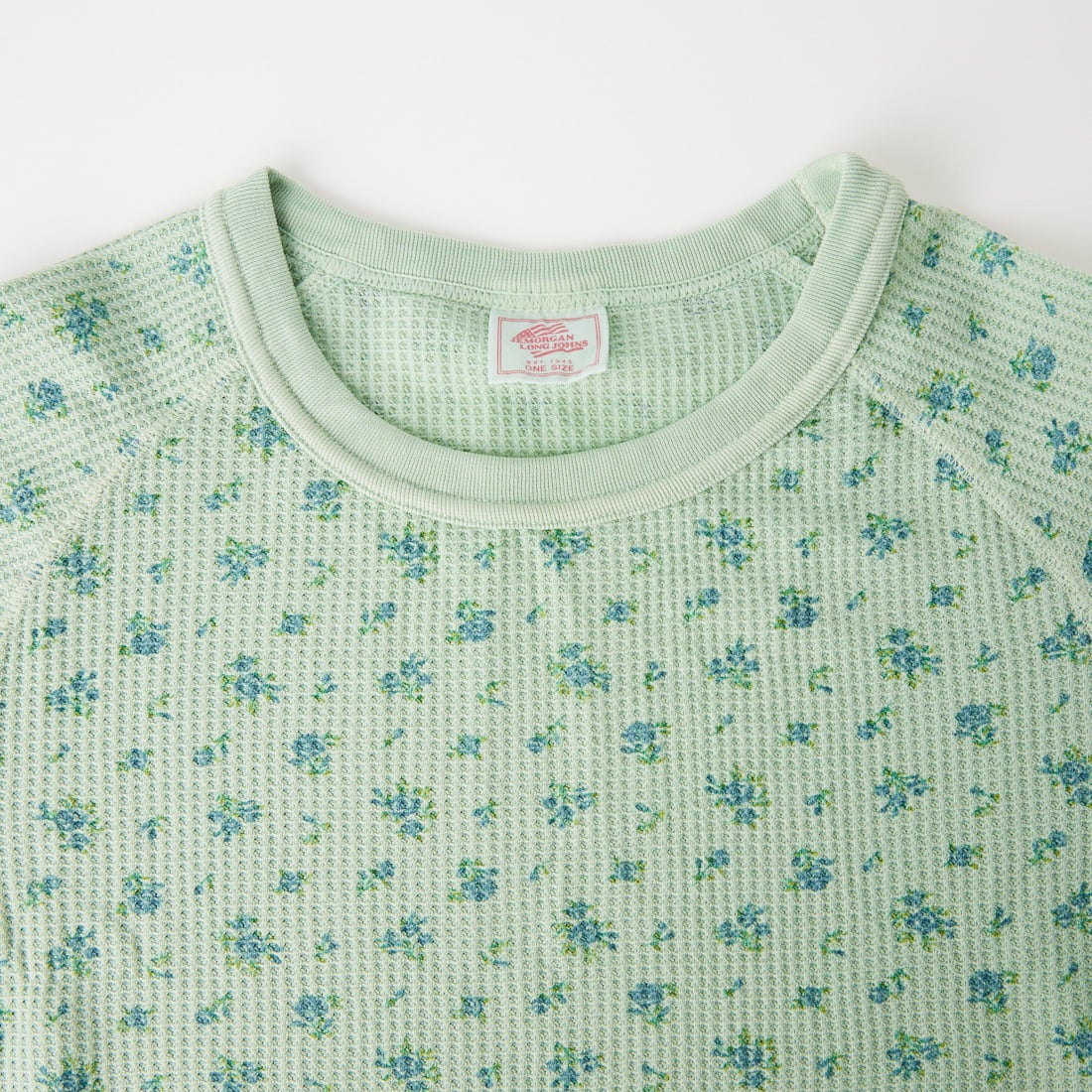 JE MORGAN [ジェイイーモーガン] ワッフルオーバーダイ ロングスリーブTシャツ [JE053-19S] 72 GREEN