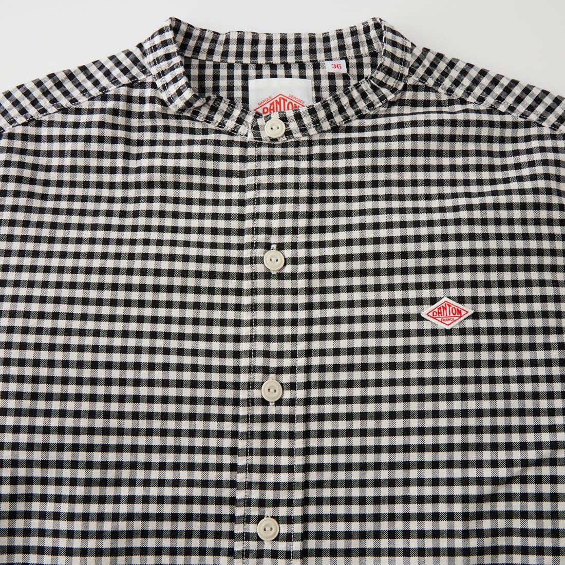 DANTON [ダントン] バンドカラーシャツ [DT-B0279OXP] BLK/ECR GN