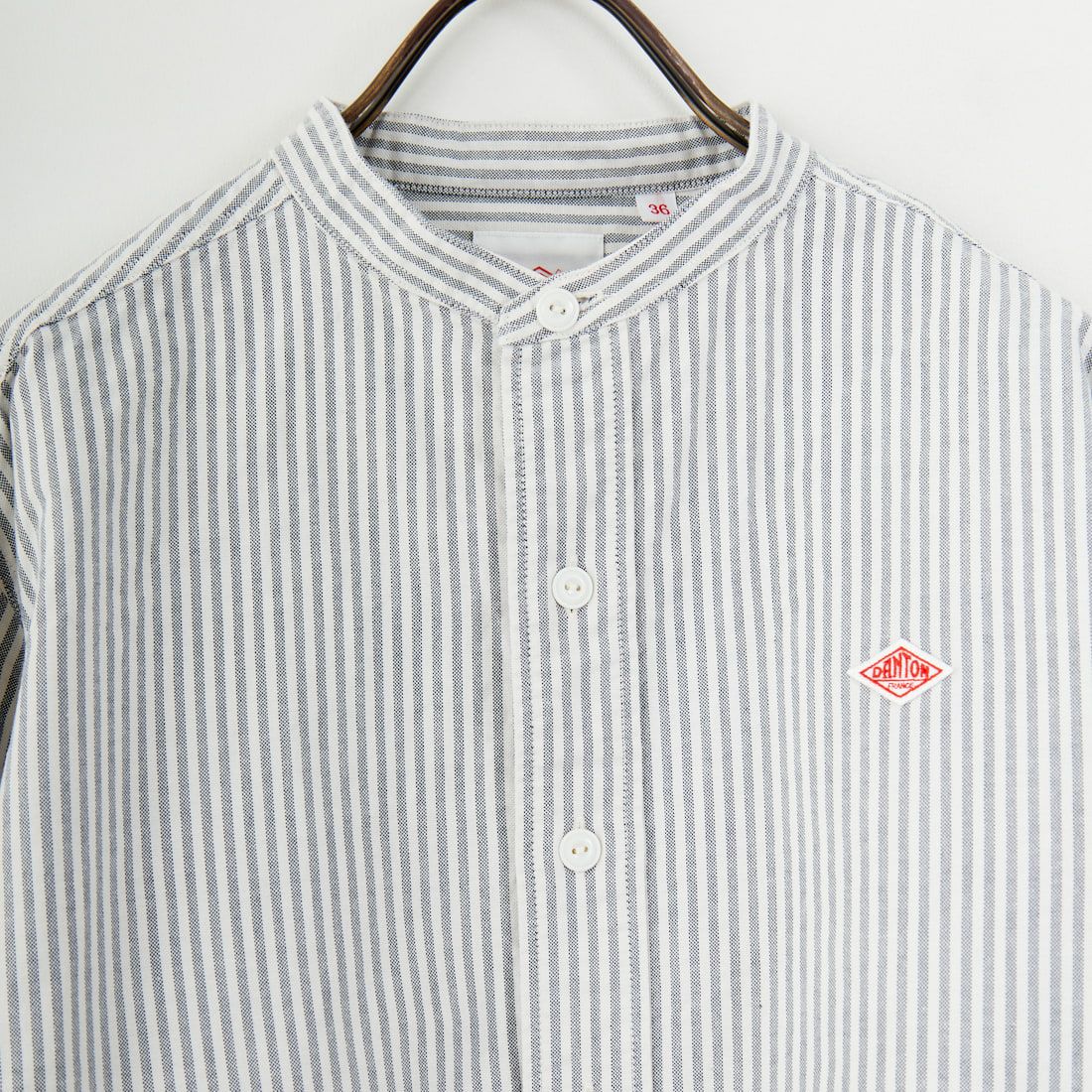 DANTON [ダントン] バンドカラーシャツ [DT-B0279OXP] NVY/ECR ST