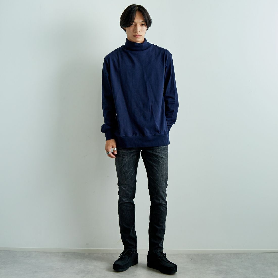 YANUK [ヤヌーク] スリムテーパードデニム VINCENT2/ヴィンセント2 [57243002] OBK &&モデル身長：179cm 着用サイズ：29&&