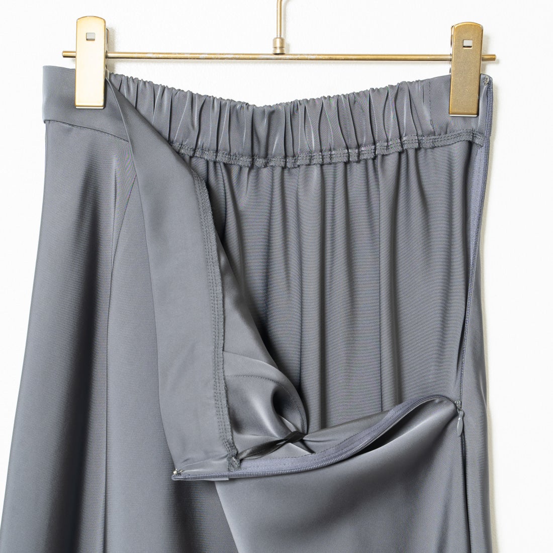 Jeans Factory Clothes [ジーンズファクトリークローズ] サテンマーメイドスカート [21243051] 003 ﾁｬｺｰﾙ
