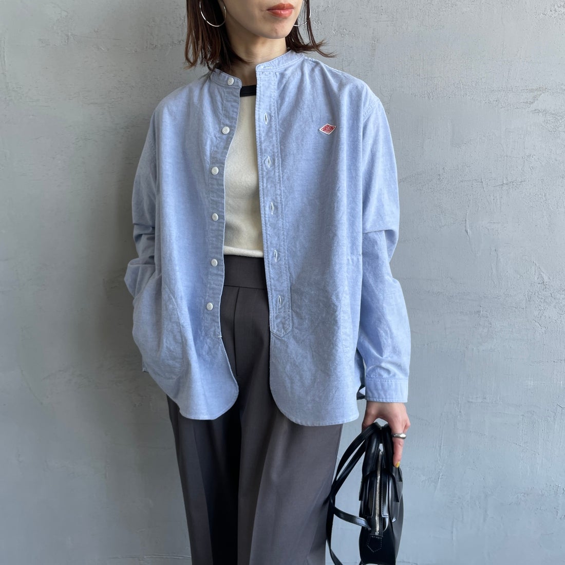 DANTON [ダントン] オックスフォード バンドカラーシャツ [DT-B0279SOX