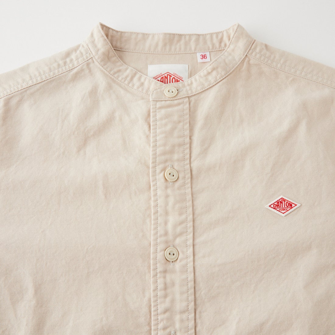 DANTON [ダントン] オックスフォード バンドカラーシャツ [DT-B0279SOX] OYSTER