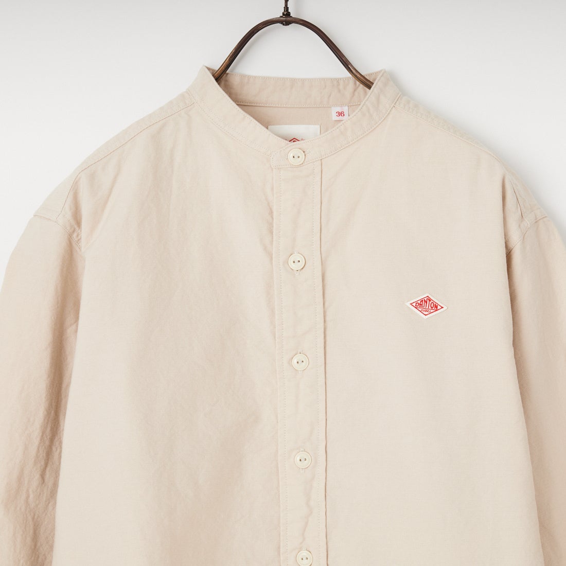 DANTON [ダントン] オックスフォード バンドカラーシャツ [DT-B0279SOX] OYSTER