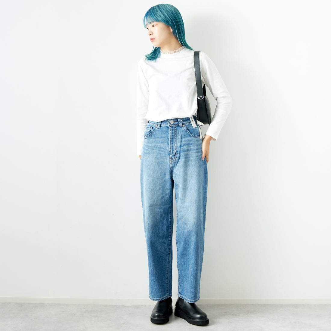 Jf Ready Made [ジェイエフレディメイド] フリルレースTシャツ [3005101] 104 ｵﾌﾎﾜｲﾄ &&モデル身長：167cm 着用サイズ：F&&