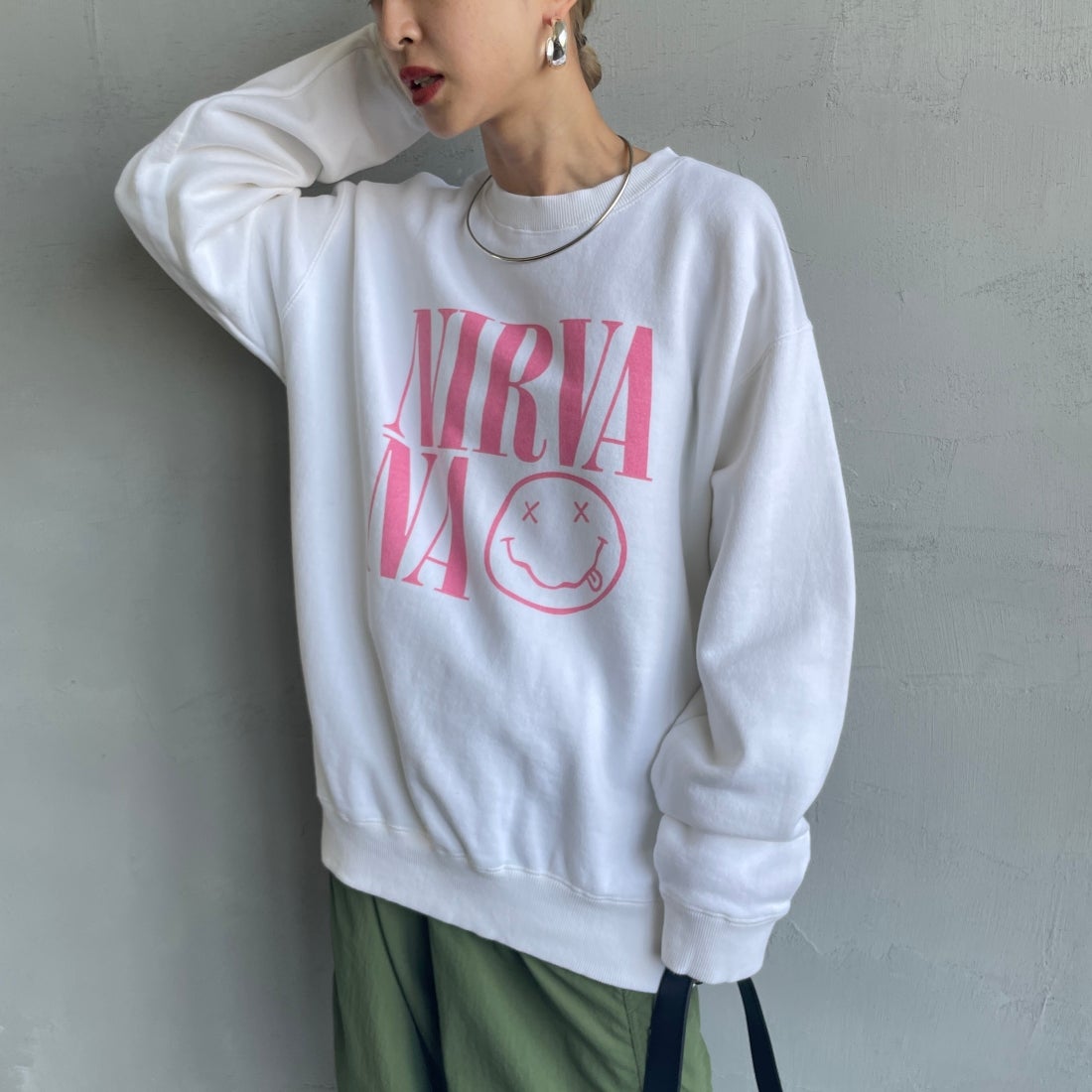 GOOD ROCK SPEED [グッドロックスピード] 別注 NIRVANA プリントスウェット [INTN-021-JF] WHITE