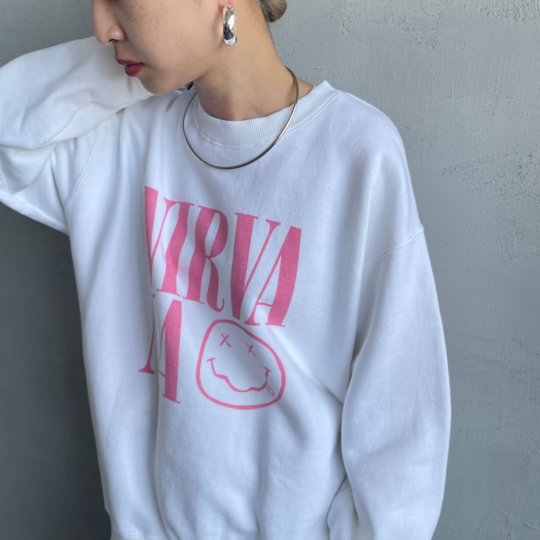 GOOD ROCK SPEED [グッドロックスピード] 別注 NIRVANA プリントスウェット [INTN-021-JF] WHITE