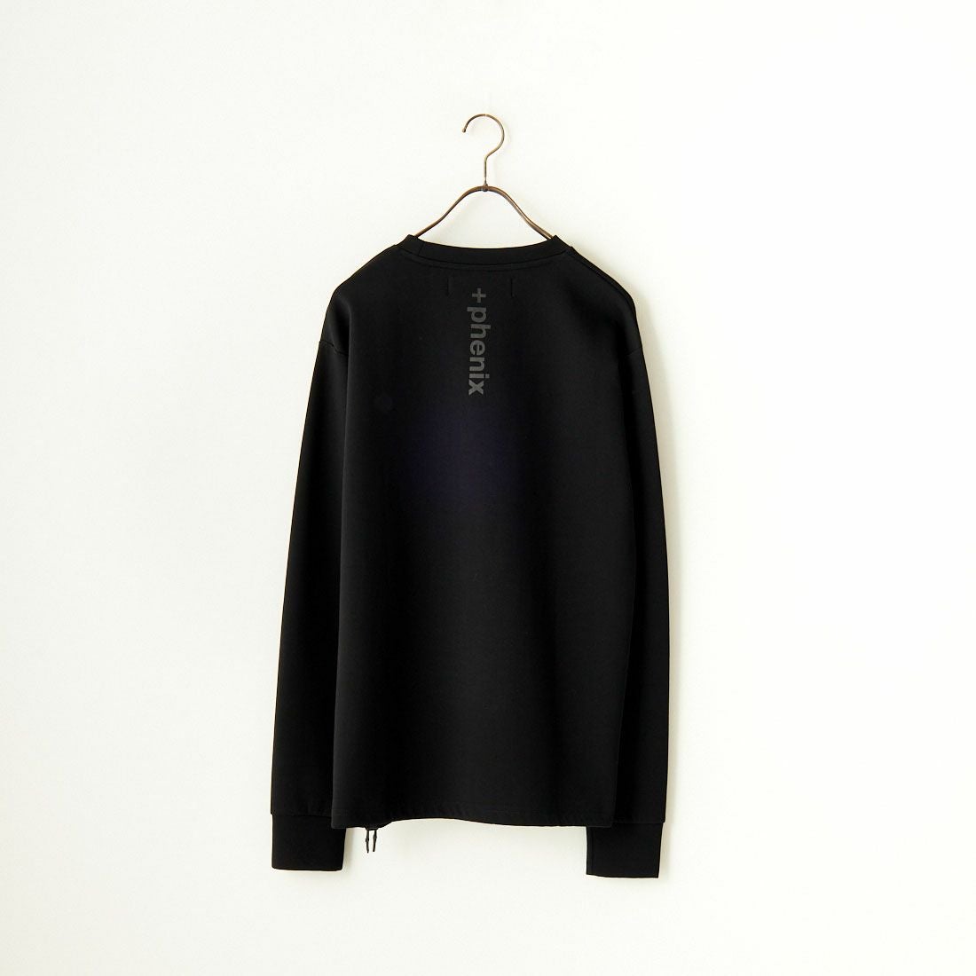 +phenix [プラスフェニックス] 別注 ダンボールニット クルーネックスウェット [POO-24039IN-JF] BLACK