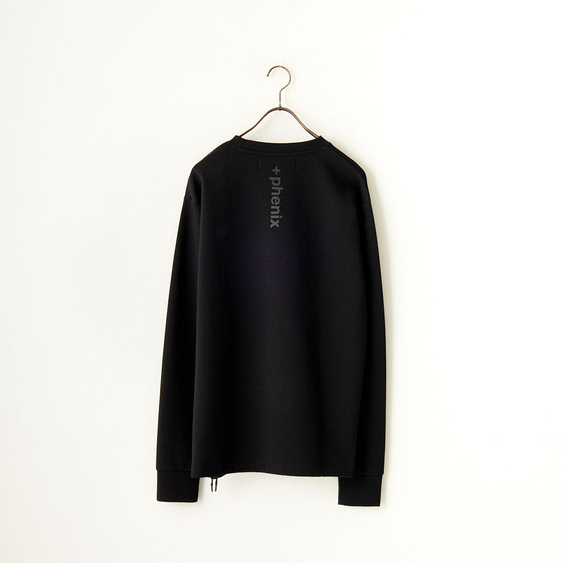 +phenix [プラスフェニックス] 別注 ダンボールニット クルーネックスウェット [POO-24039IN-JF] BLACK