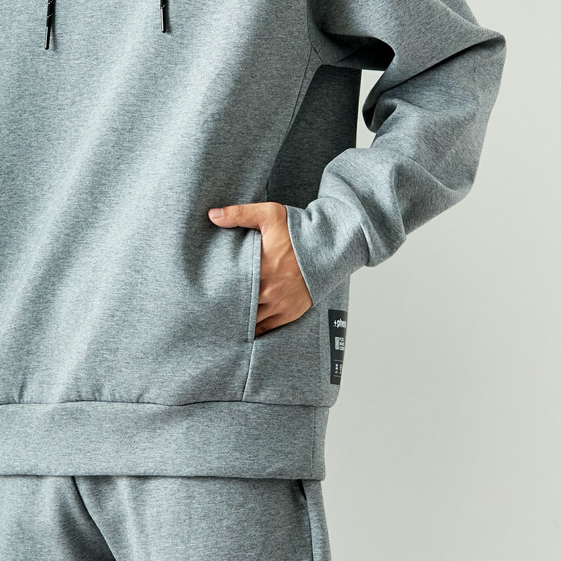 +phenix [プラスフェニックス] 別注 ダンボールニット スウェットパーカー [POO-24038IN-JF] GRAY