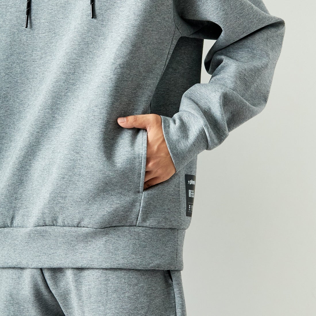 +phenix [プラスフェニックス] 別注 ダンボールニット スウェットパーカー [POO-24038IN-JF] GRAY