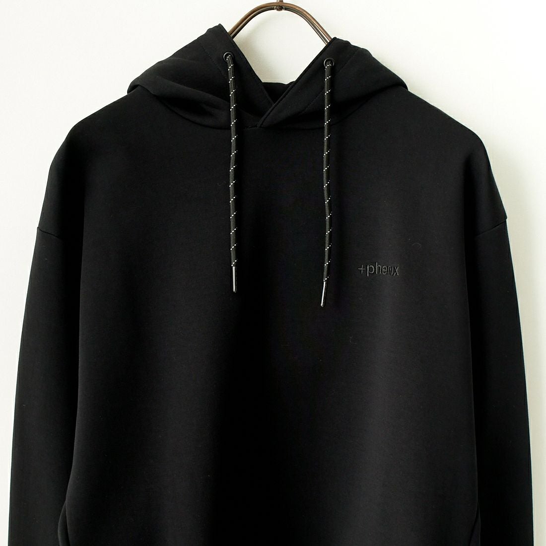 +phenix [プラスフェニックス] 別注 ダンボールニット スウェットパーカー [POO-24038IN-JF] BLACK