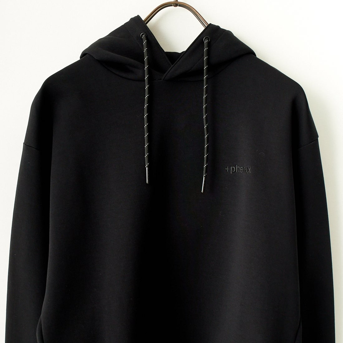 +phenix [プラスフェニックス] 別注 ダンボールニット スウェットパーカー [POO-24038IN-JF] BLACK