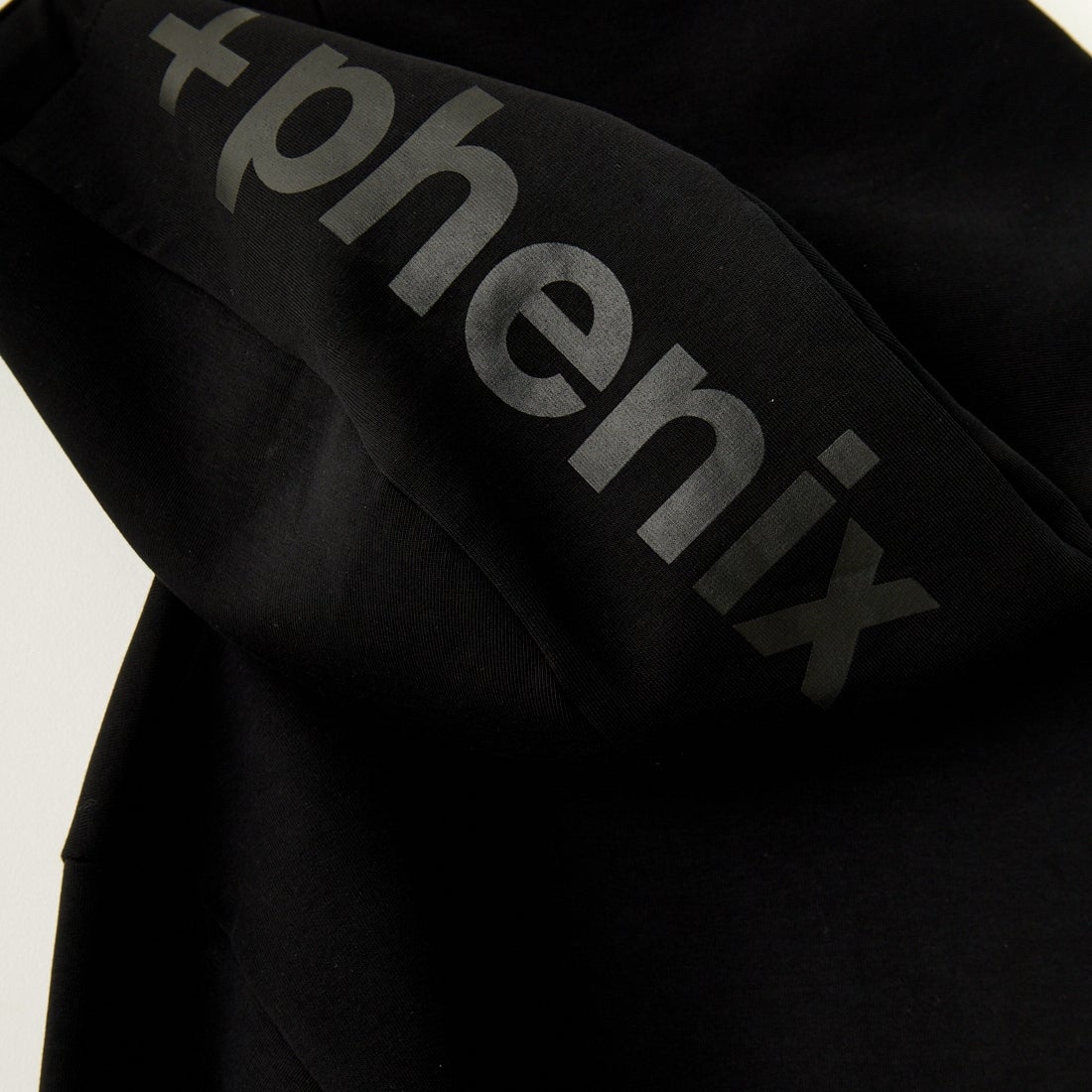 +phenix [プラスフェニックス] 別注 ダンボールニット スウェットパーカー [POO-24038IN-JF] BLACK