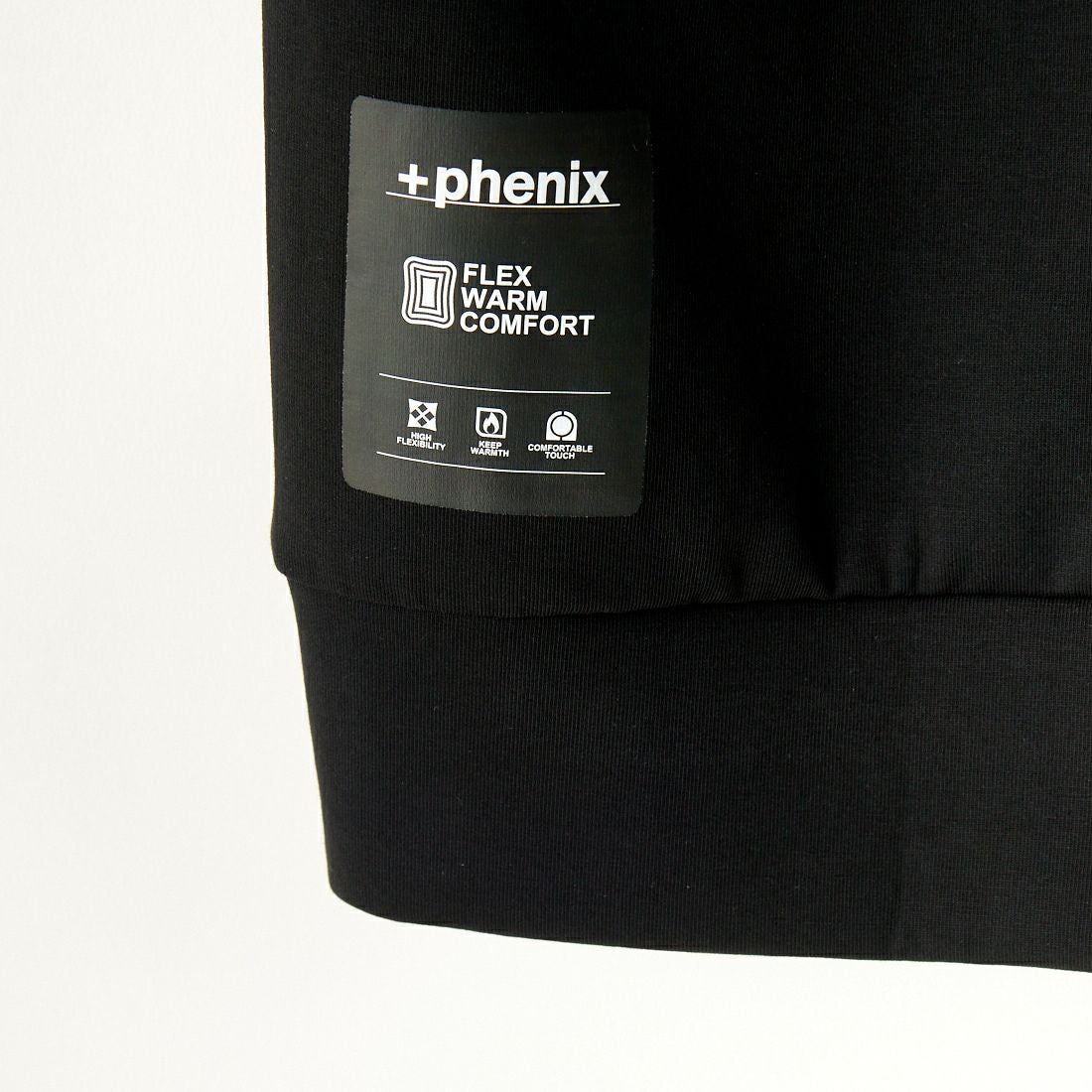+phenix [プラスフェニックス] 別注 ダンボールニット スウェットパーカー [POO-24038IN-JF] BLACK