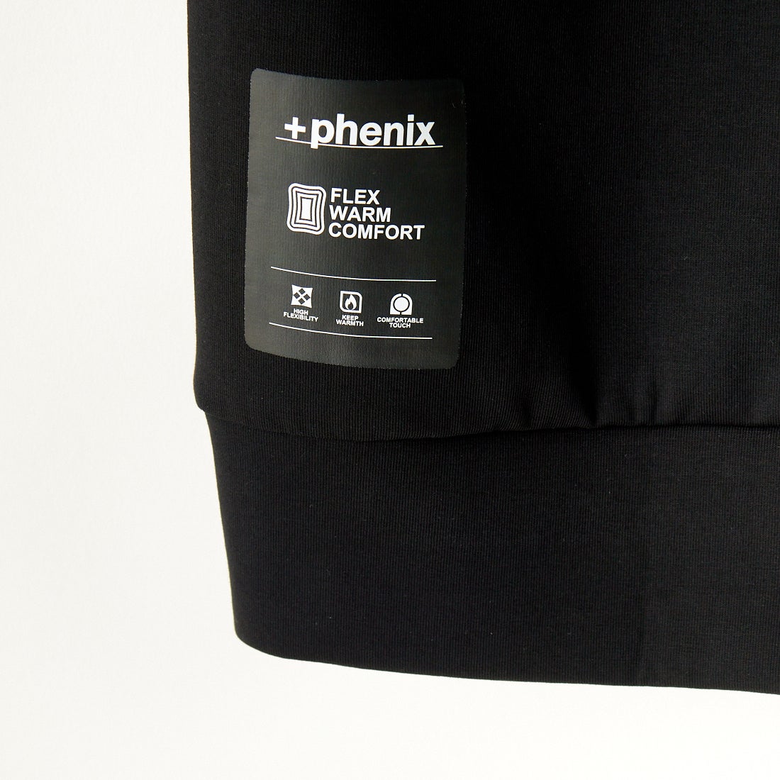 +phenix [プラスフェニックス] 別注 ダンボールニット スウェットパーカー [POO-24038IN-JF] BLACK