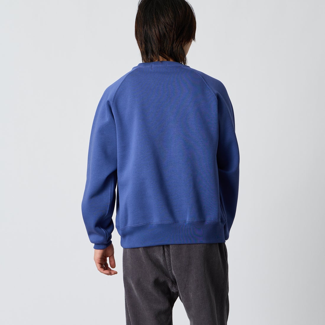 Gymphlex [ジムフレックス] スウィングスリーブ クルーネックスウェット [GY-C0292TCF] LT.BLUE &&モデル身長：177cm 着用サイズ：M&&