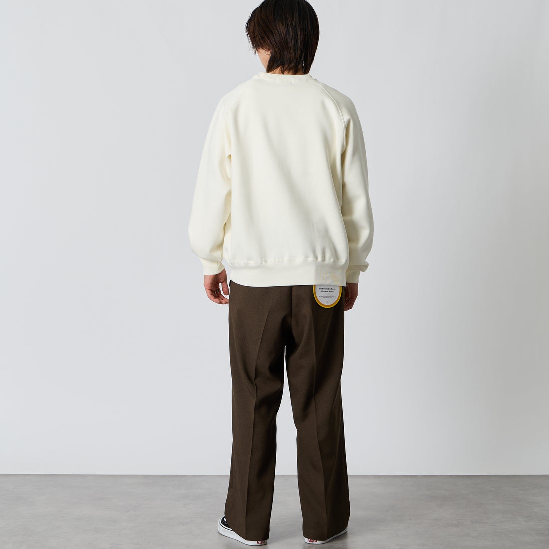 Gymphlex [ジムフレックス] スウィングスリーブ クルーネックスウェット [GY-C0292TCF] IVORY &&モデル身長：177cm 着用サイズ：L&&