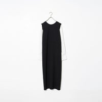 Maison de L'allure [メゾン ドゥ ラリュール] 布帛ドッキングドロストワンピース [M24132013] 02 BLK/OFF