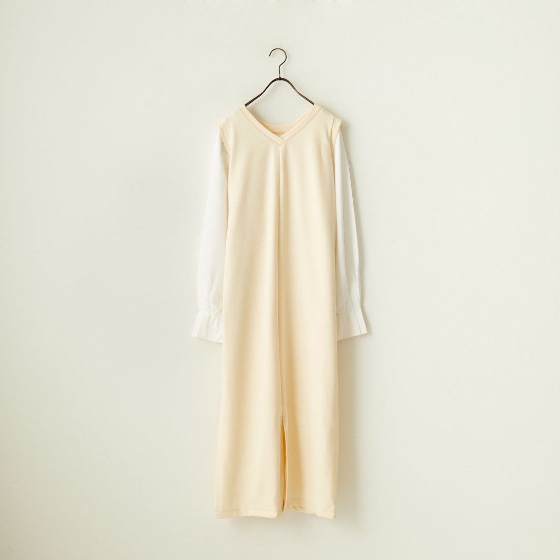 Maison de L'allure [メゾン ドゥ ラリュール] 布帛ドッキングドロストワンピース [M24132013] 21 IVR/OFF