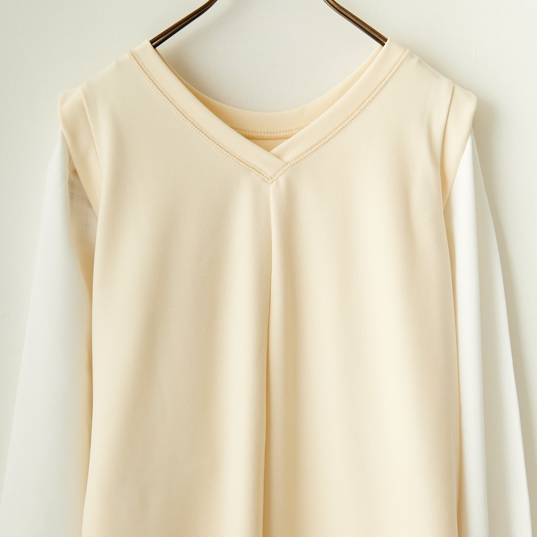 Maison de L'allure [メゾン ドゥ ラリュール] 布帛ドッキングドロストワンピース [M24132013] 21 IVR/OFF