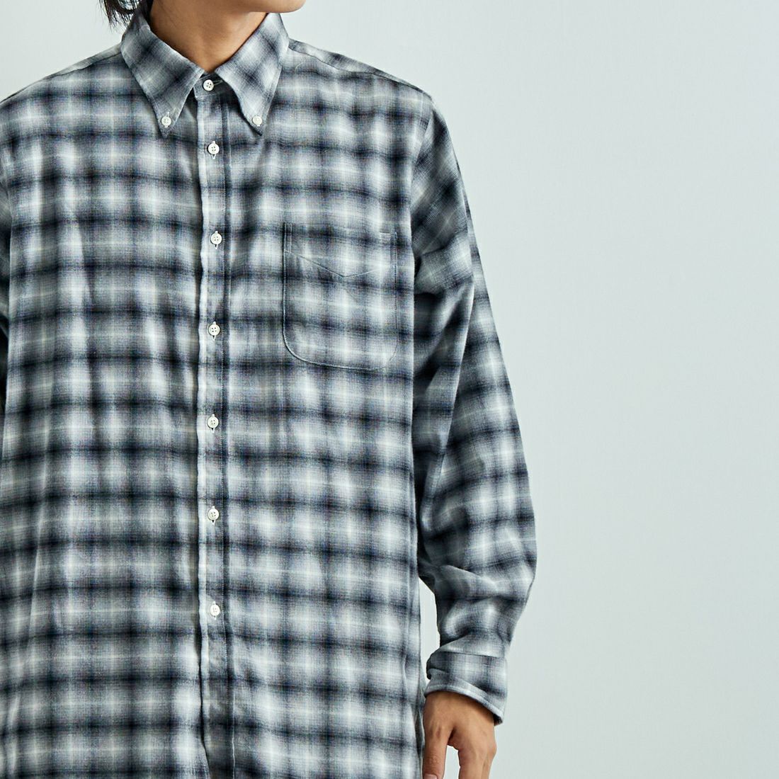 INDIVIDUALIZED SHIRTS [インディビジュアライズド シャツ] 別注 フランネルプレイドシャツ [IS200000001-JF] R12GFP BLK