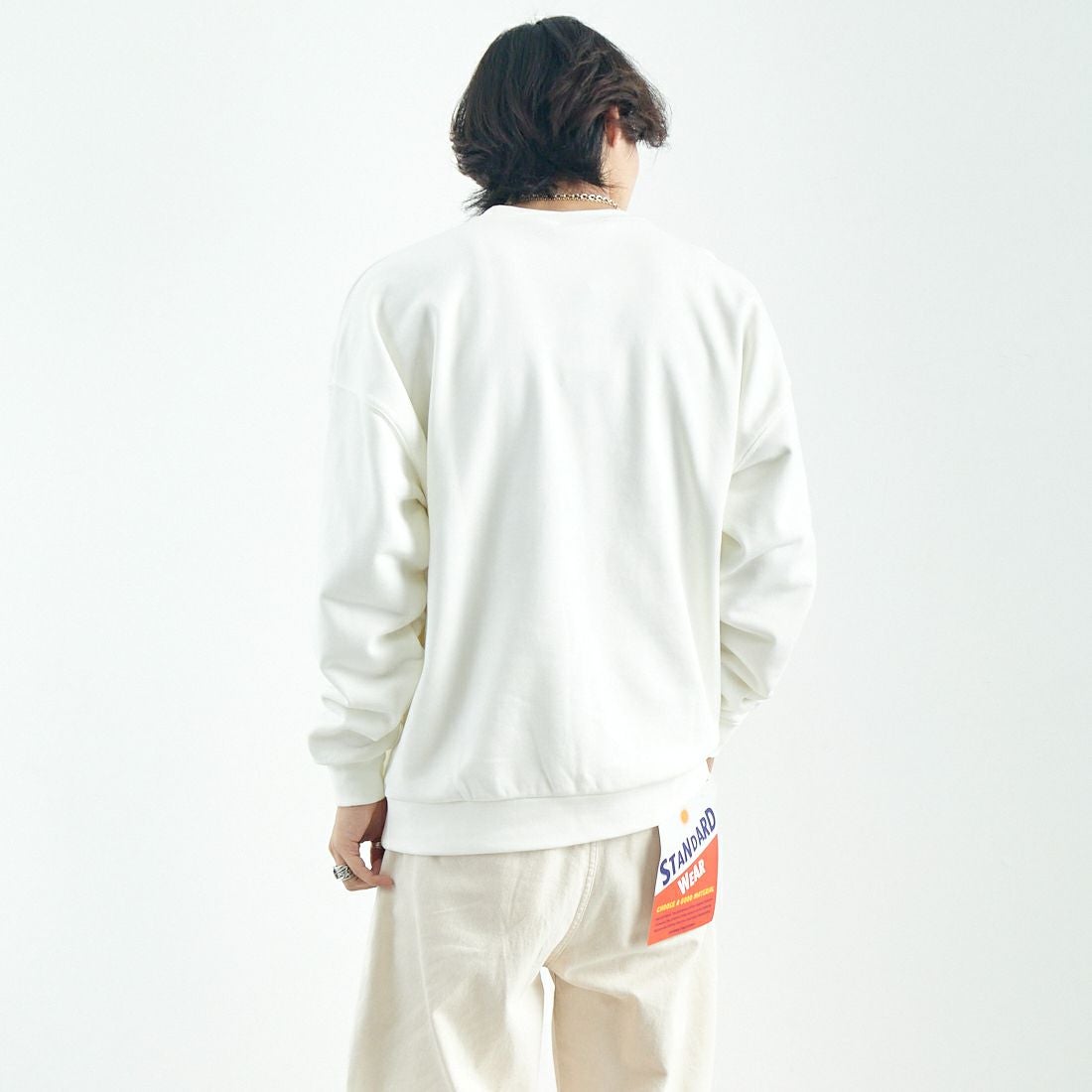 NIKE [ナイキ] クラブフリース クルーネックスウェット [HJ1820] 133 ｾｲﾙ/ｾｲ &&モデル身長：179cm 着用サイズ：M&&