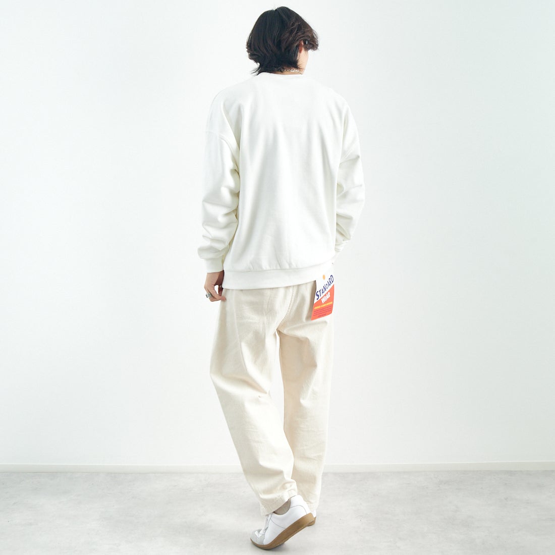 NIKE [ナイキ] クラブフリース クルーネックスウェット [HJ1820] 133 ｾｲﾙ/ｾｲ &&モデル身長：179cm 着用サイズ：M&&