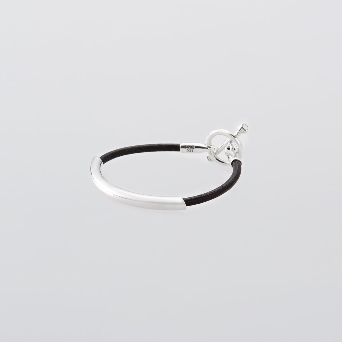 XOLO JEWELRY [ショロジュエリー] ラウンドレザーブレスレット [XOLB004L-BLK] SILVER