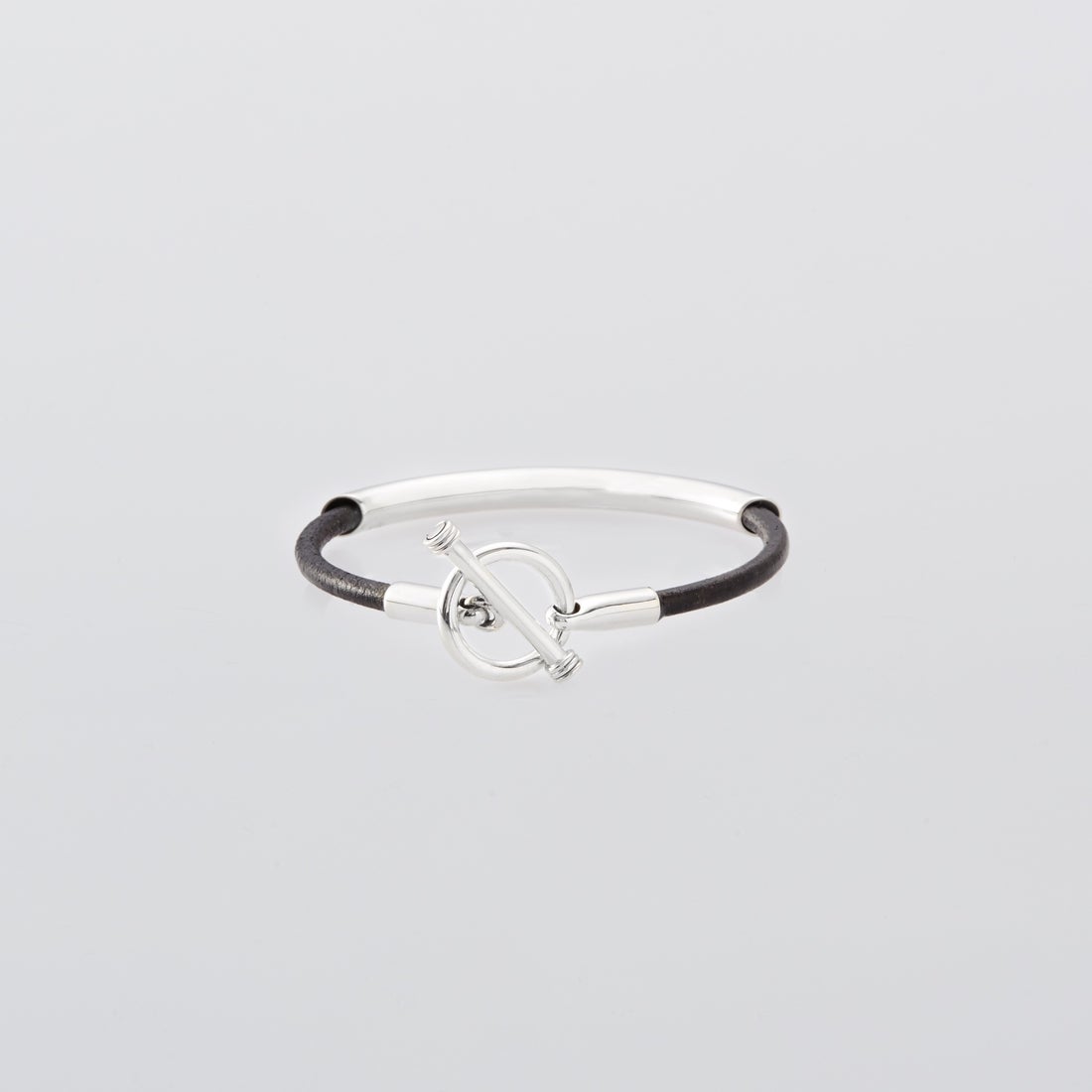 XOLO JEWELRY [ショロジュエリー] ラウンドレザーブレスレット [XOLB004L-BLK] SILVER