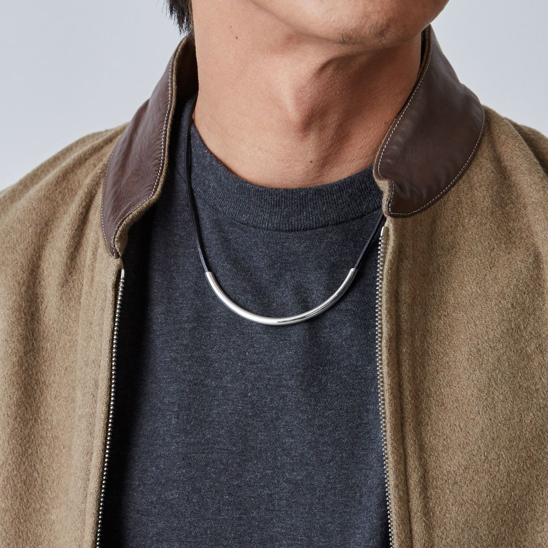 XOLO JEWELRY [ショロジュエリー] ラウンドレザーネックレス [XOLN002-50] BLACK