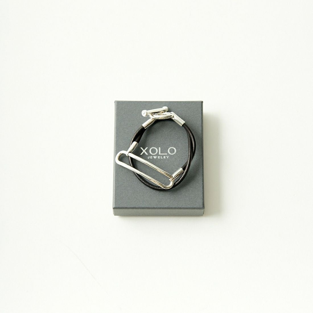 XOLO JEWELRY [ショロジュエリー] オープンID ブレスレット [XOLB002L-BLK] SILVER