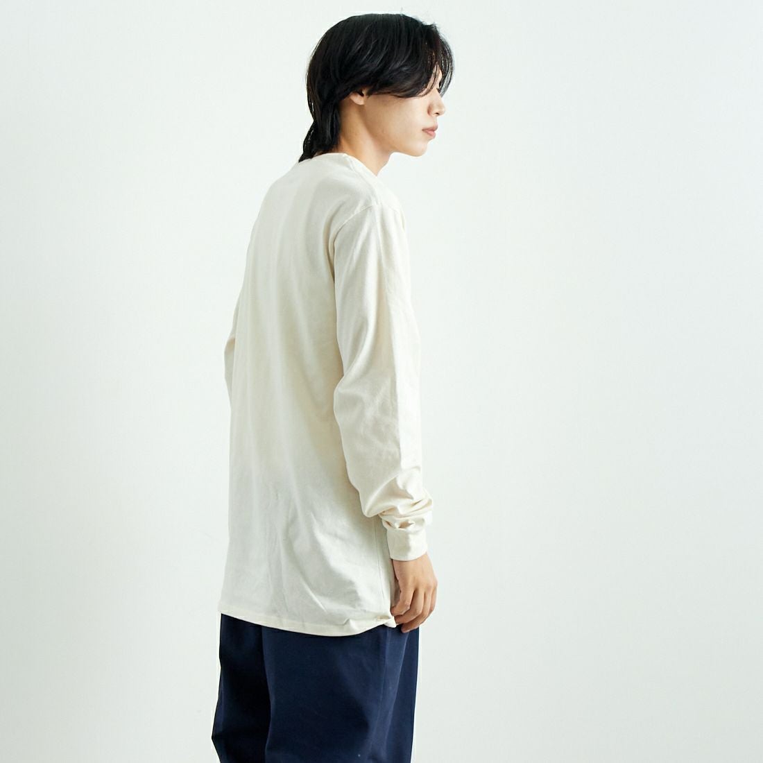 patagonia [パタゴニア] メンズ 73テキストロゴ レスポンシビリティーTシャツ [37780] BCW &&モデル身長：179cm 着用サイズ：L&&