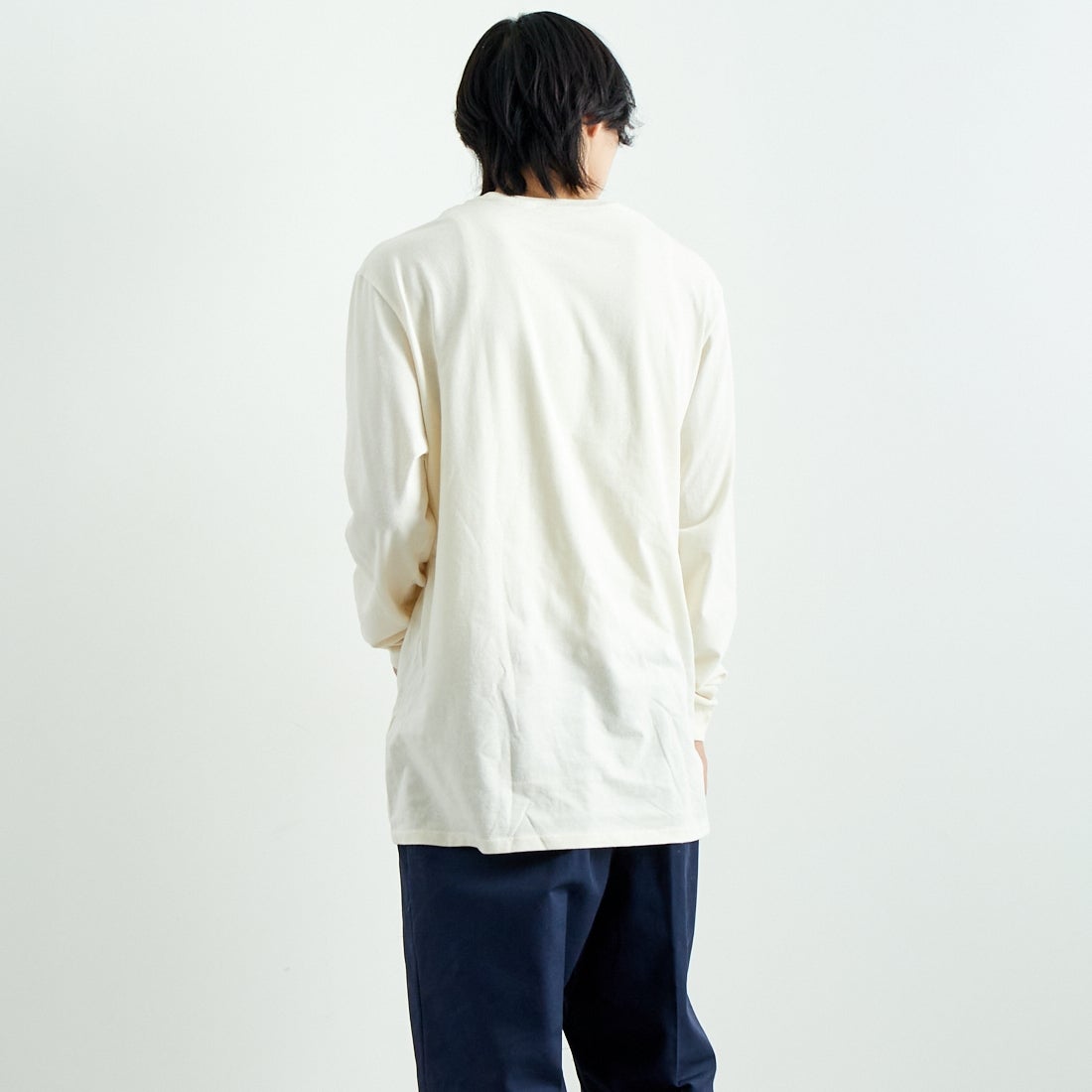 patagonia [パタゴニア] メンズ 73テキストロゴ レスポンシビリティーTシャツ [37780] BCW &&モデル身長：179cm 着用サイズ：L&&