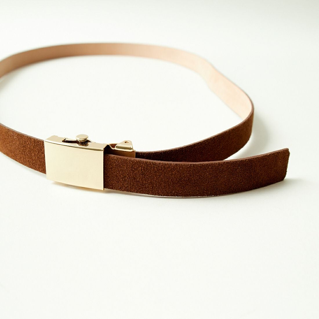 LEFIJE [レフィエ] ALSKA スエードガチャベルト [M4689B] 20 BROWN