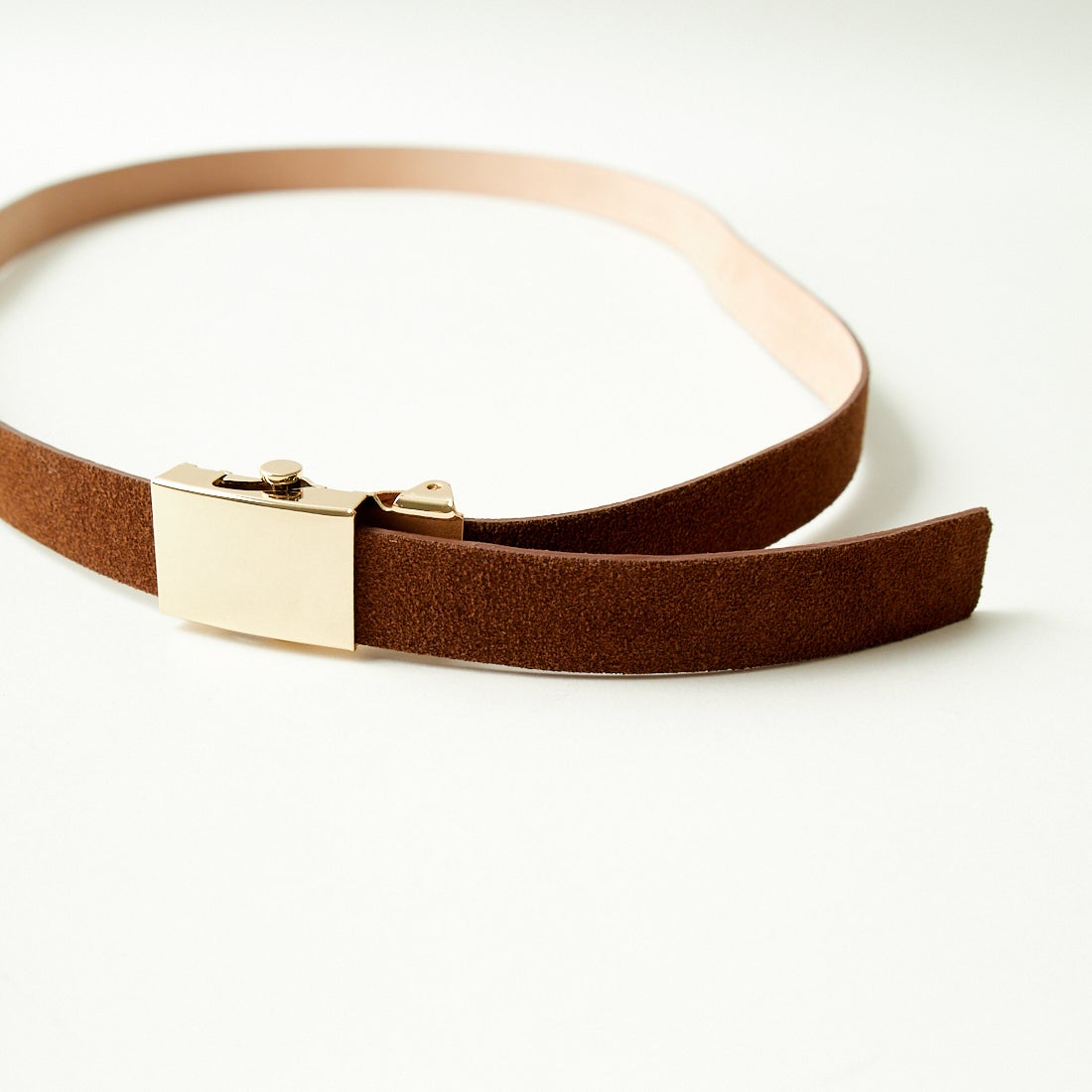 LEFIJE [レフィエ] ALSKA スエードガチャベルト [M4689B] 20 BROWN