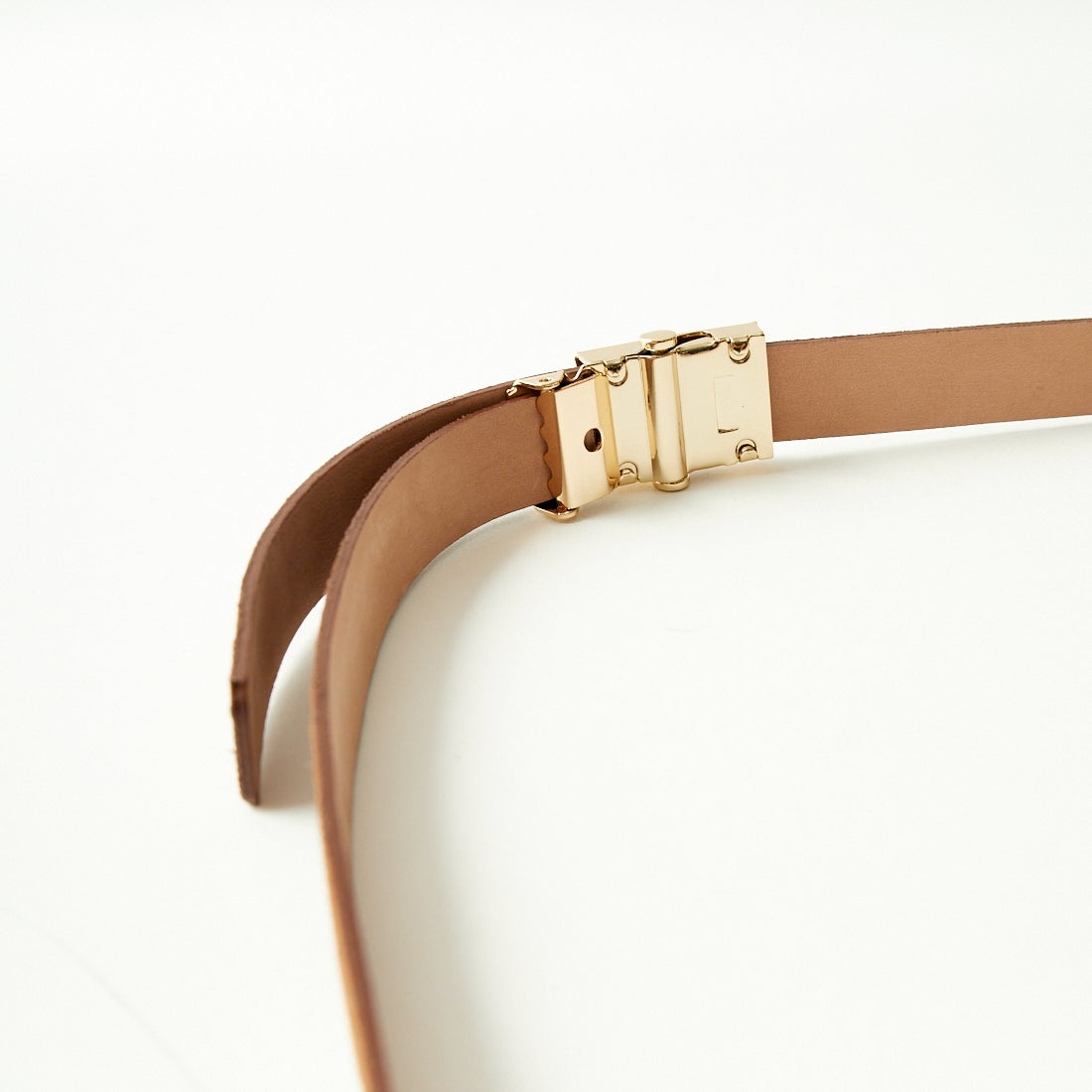 LEFIJE [レフィエ] ALSKA スエードガチャベルト [M4689B] 20 BROWN