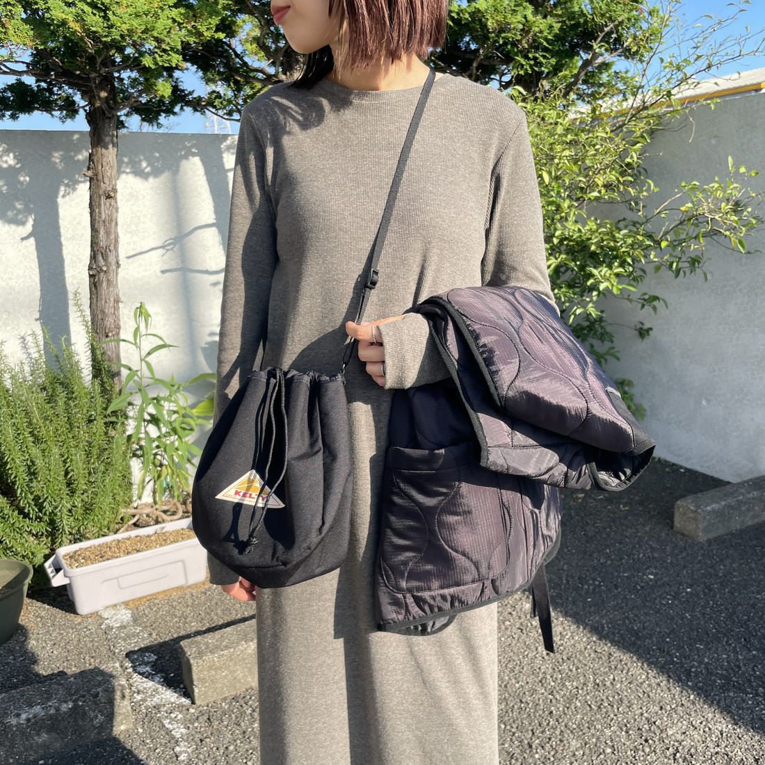 KELTY [ケルティ] リバーシブル巾着バッグ [32592465] BLACK