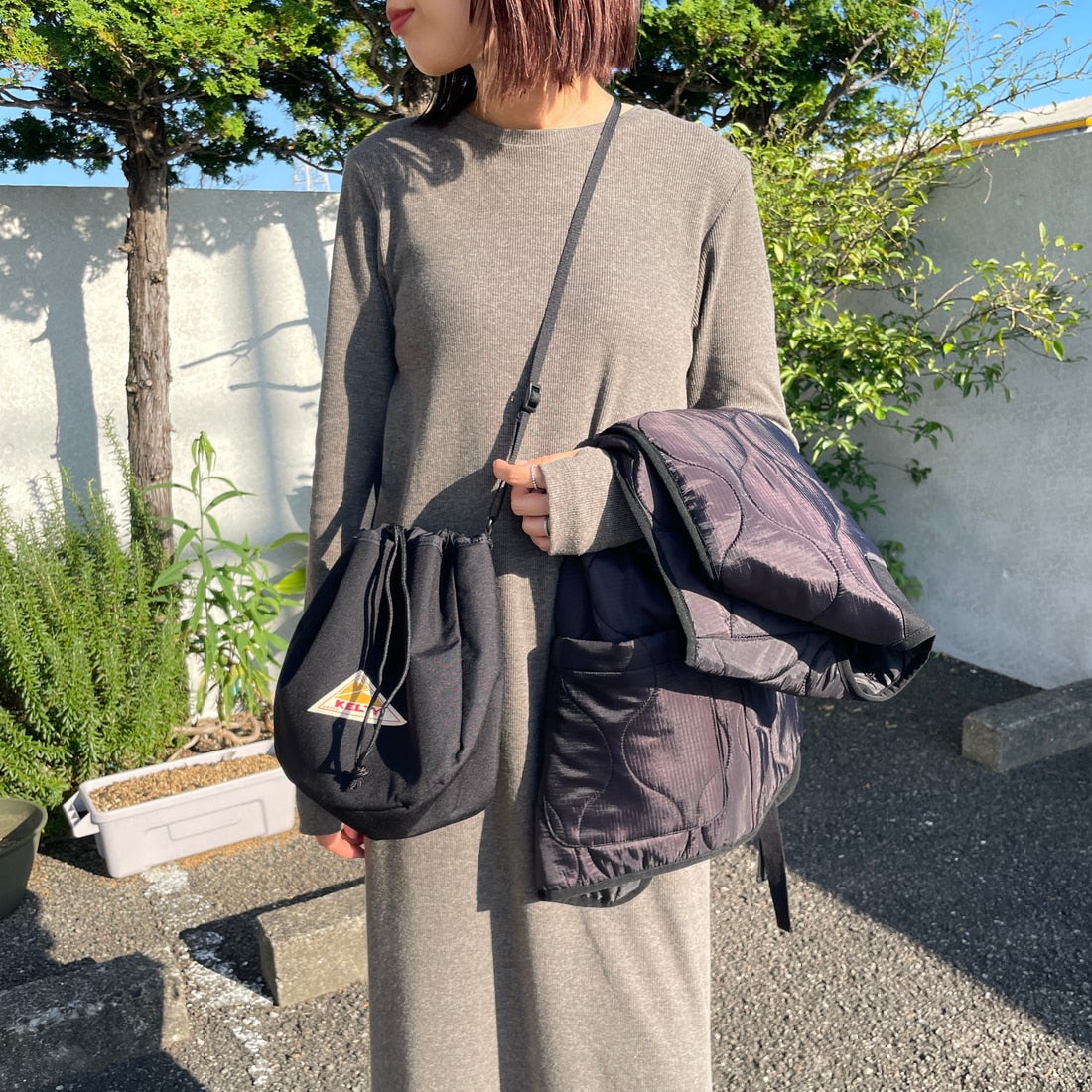 KELTY [ケルティ] リバーシブル巾着バッグ [32592465] BLACK