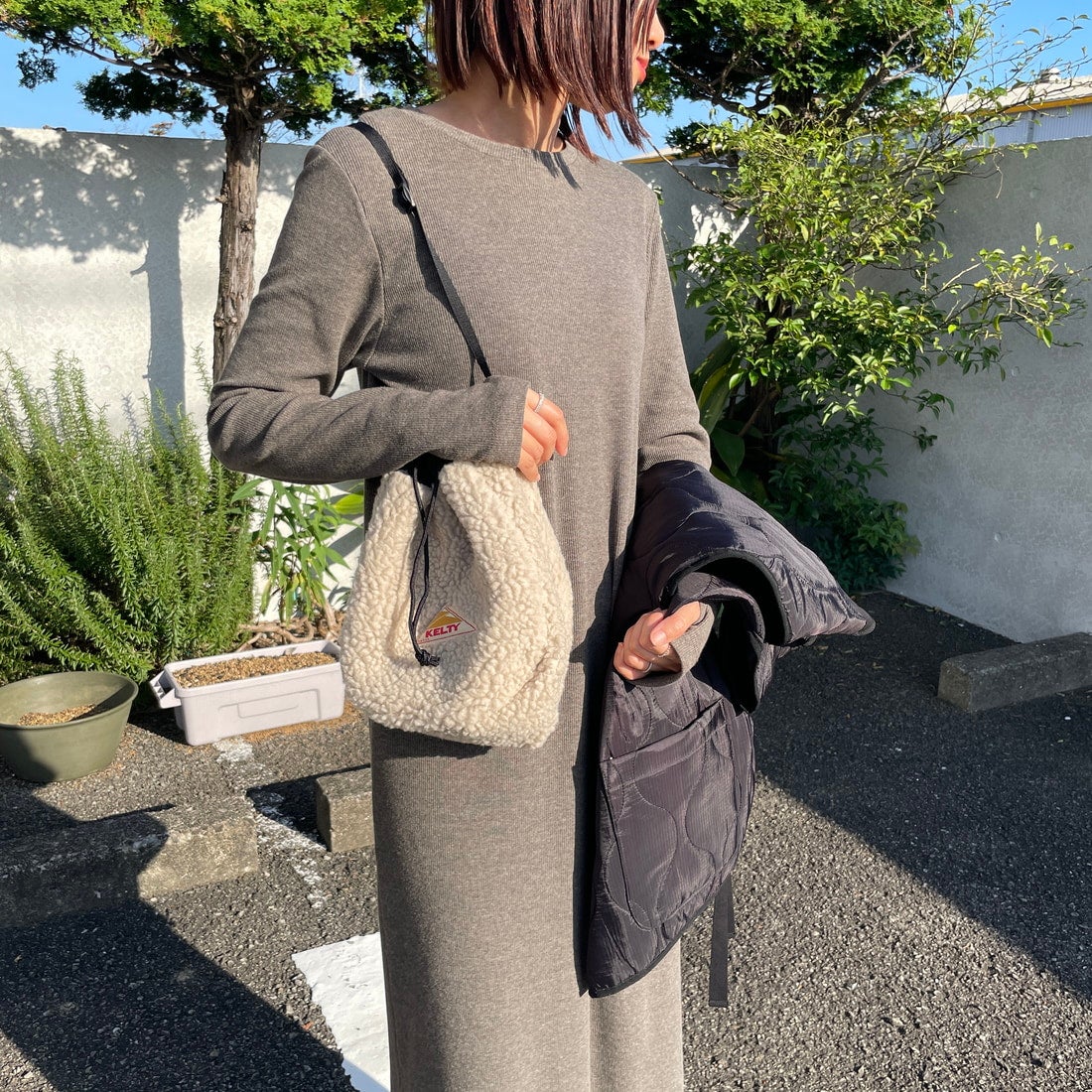 KELTY [ケルティ] リバーシブル巾着バッグ [32592465] BLACK