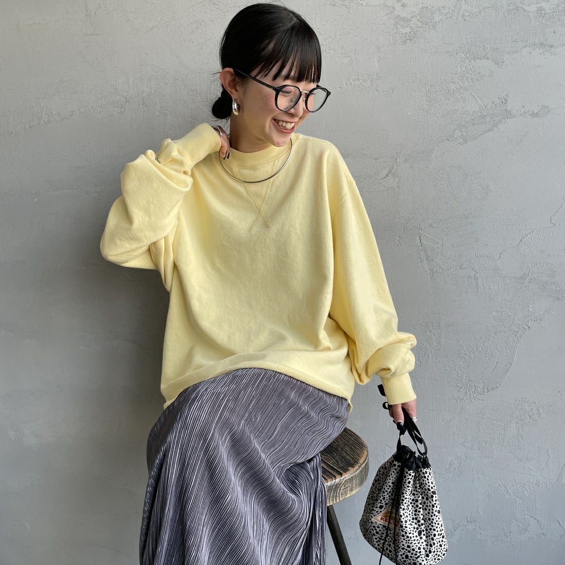 51 LT.YEL&&モデル身長：150cm 着用サイズ：F0&&