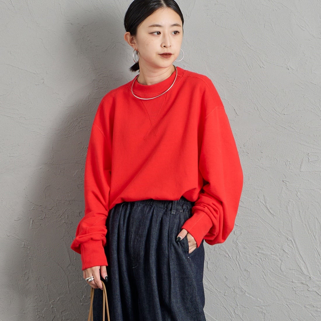 24 RED&&モデル身長：150cm 着用サイズ：F0&&
