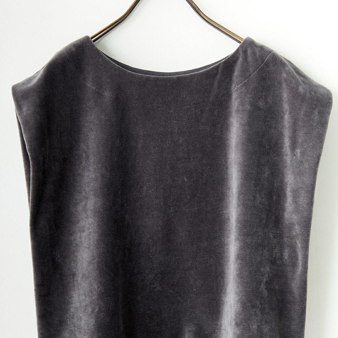 me. [ミードット] コットンベロア サイドリボンベスト [ME-24304] 285 GRAY